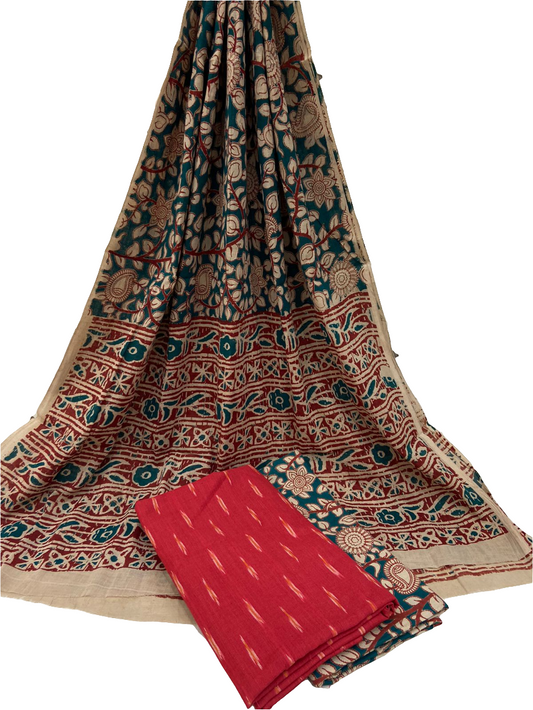 Ikat - Kalamkari Cotton Dress Material