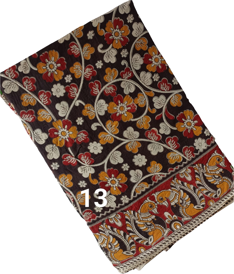 13 Kalamkari Cotton Saree with Blouse