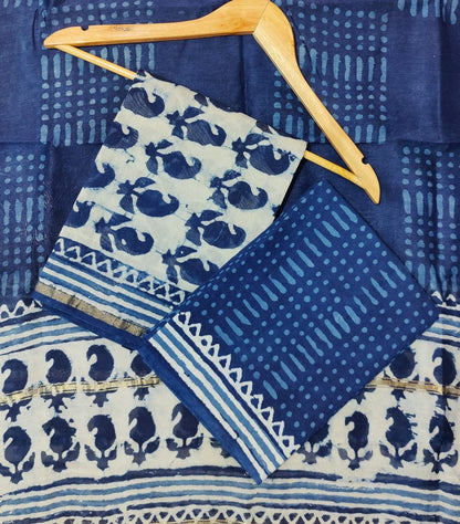 Chanderi Silk Cotton Dress Material