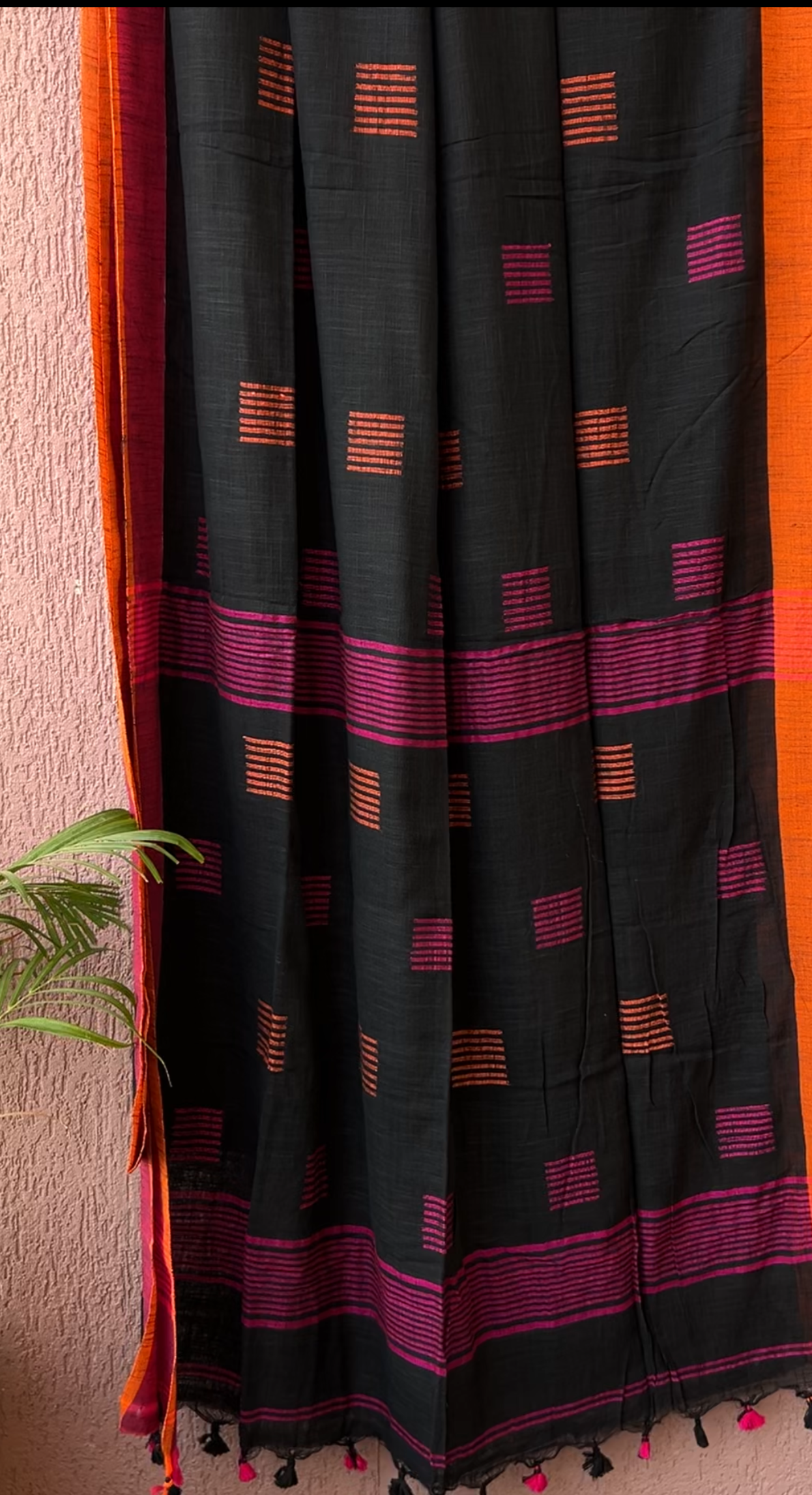 Bengal Cotton Saree in Weaving with Blouse