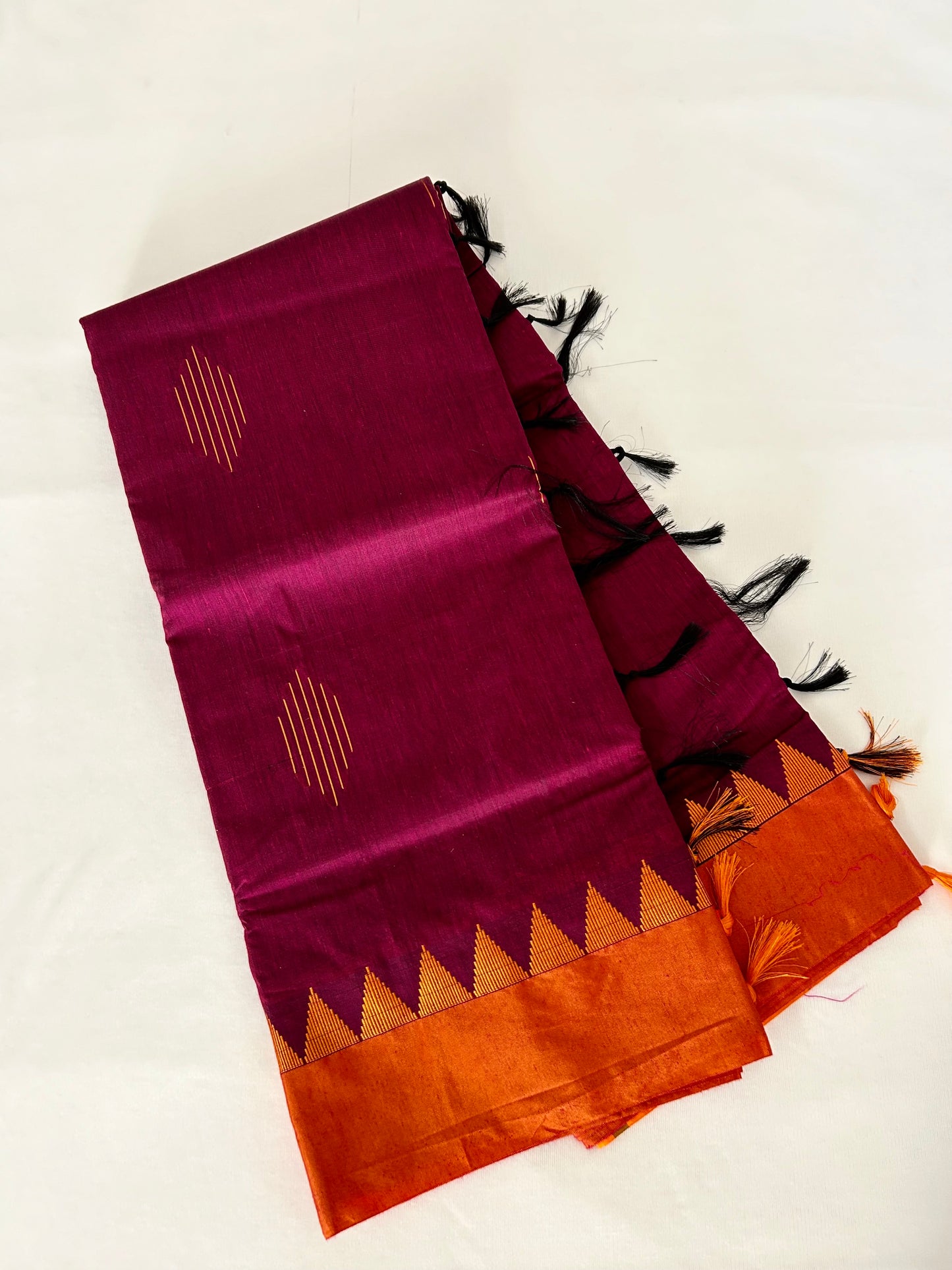 Cotton Silk Saree with temple border