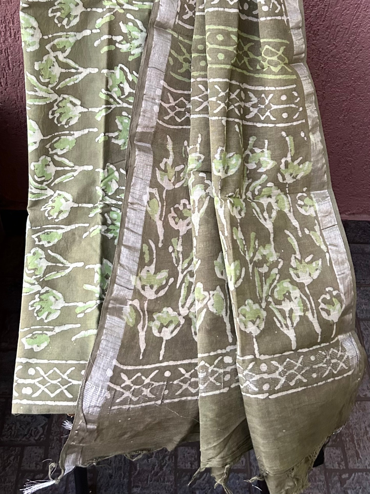 pure cotton hand block print salwar suit