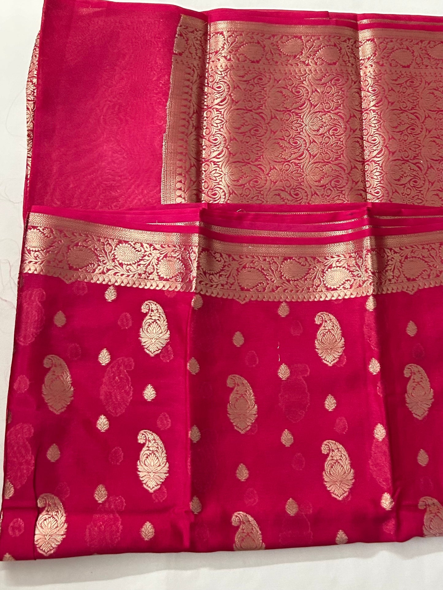 Pink Banarasi Soft Semi Georgette Silk Saree