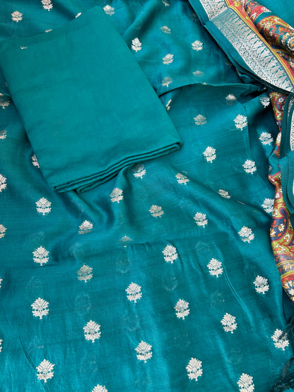 Banarasi Silk Cotton Dress Material