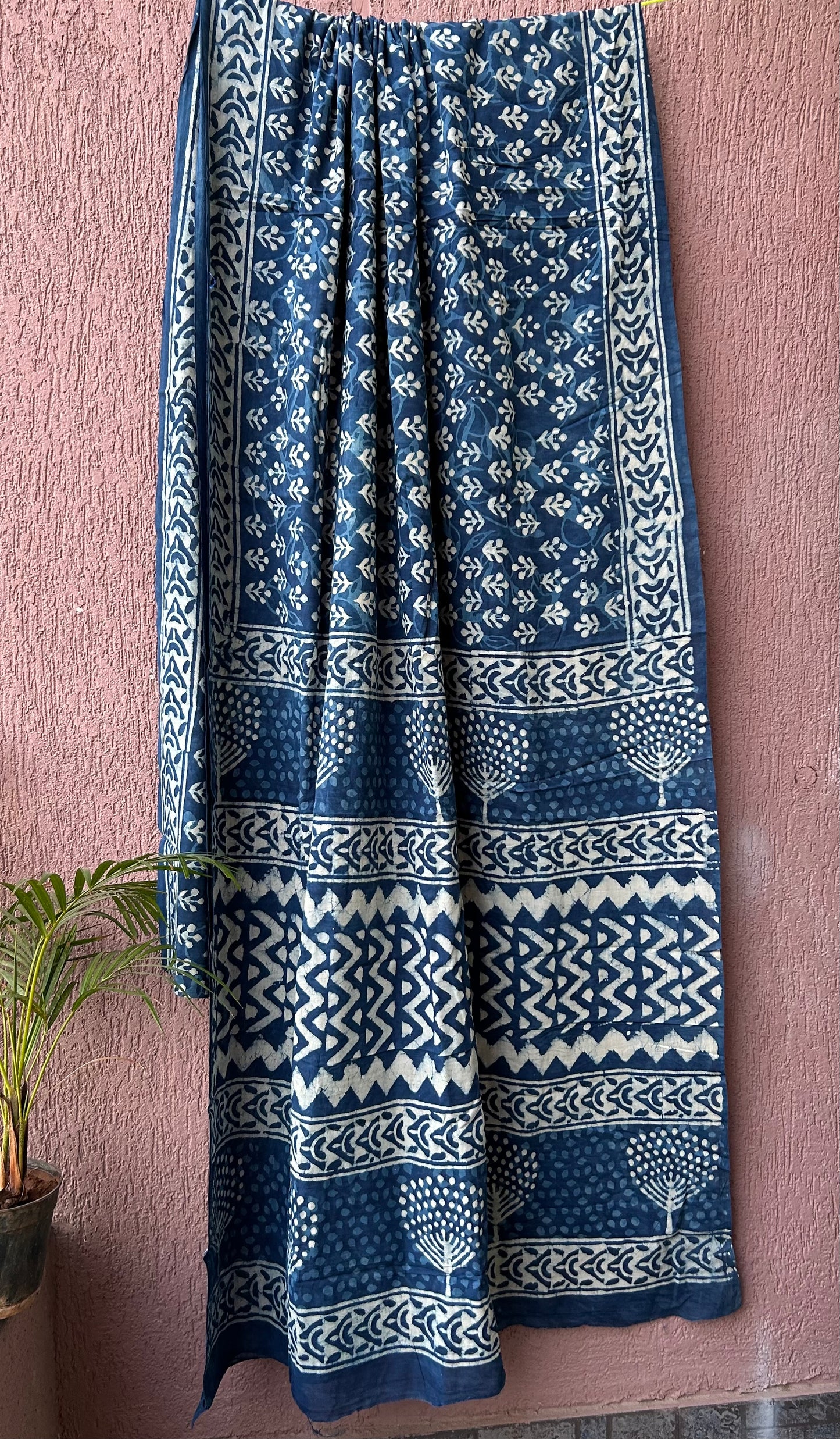 indigo cotton saree online