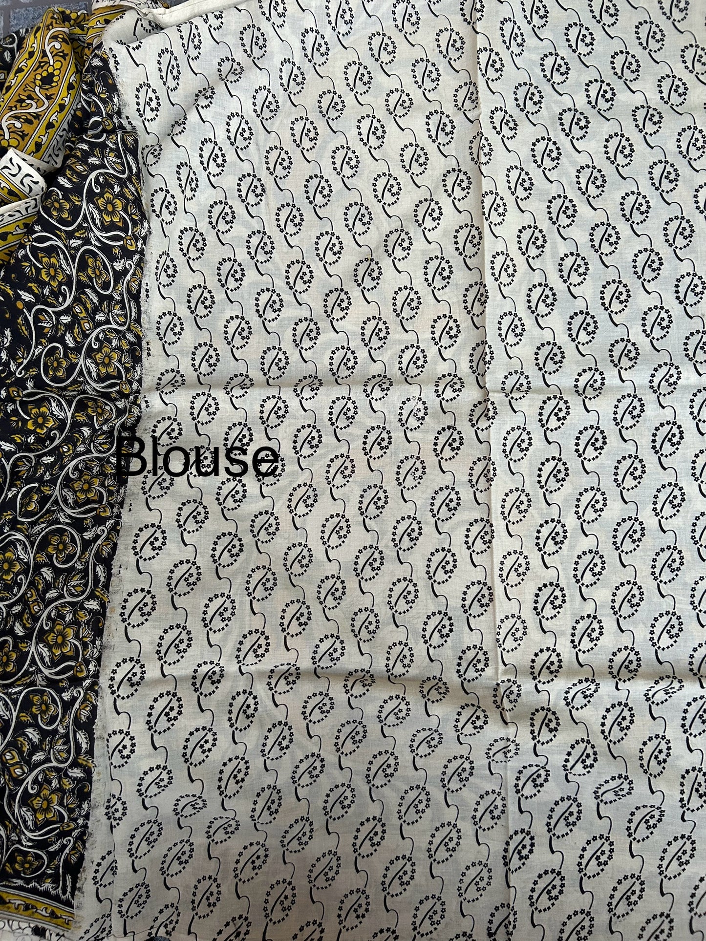 Kalamkari Malmal Saree with Blouse