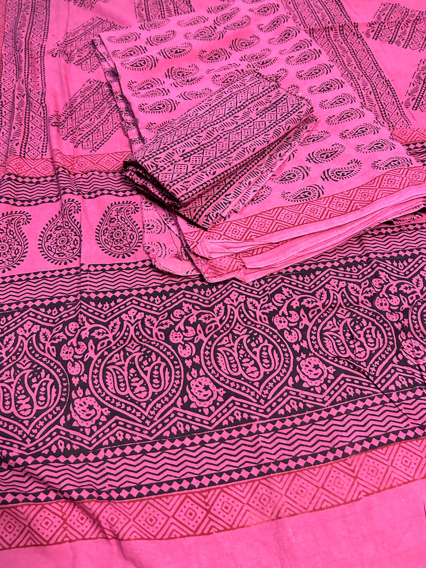 Bagh Print cotton dress material