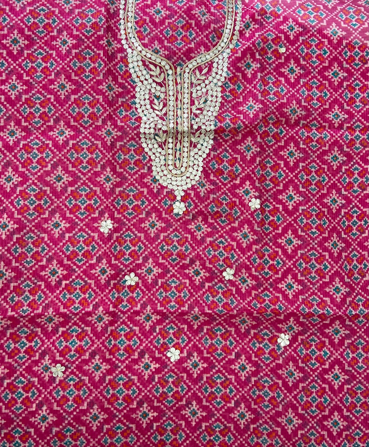 Pink Gota patti Kota Kurti