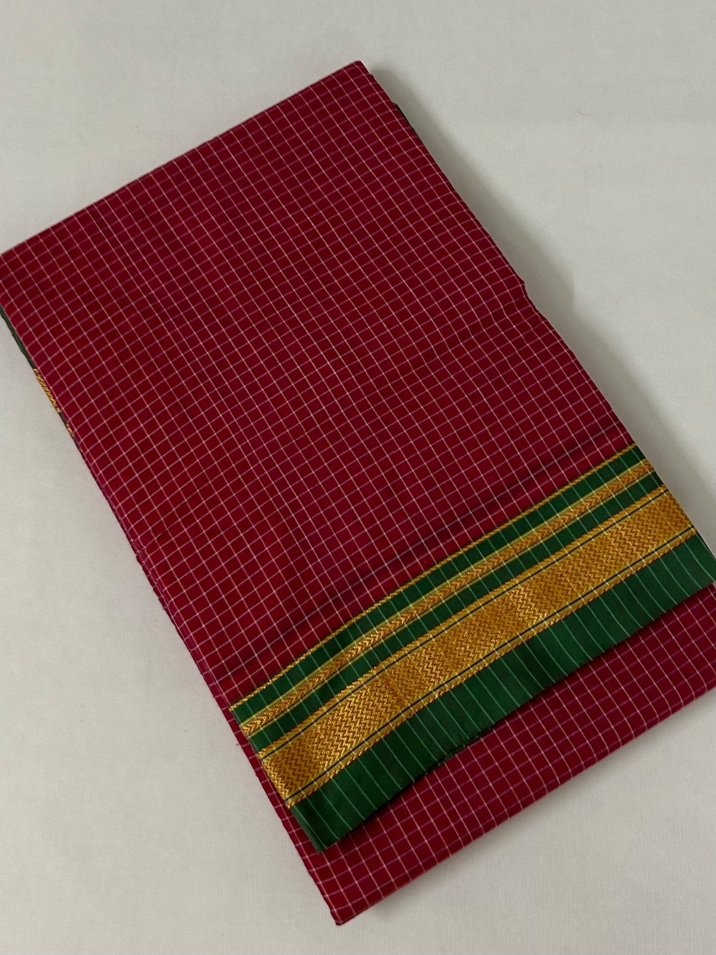 Poona Cotton Check Saree