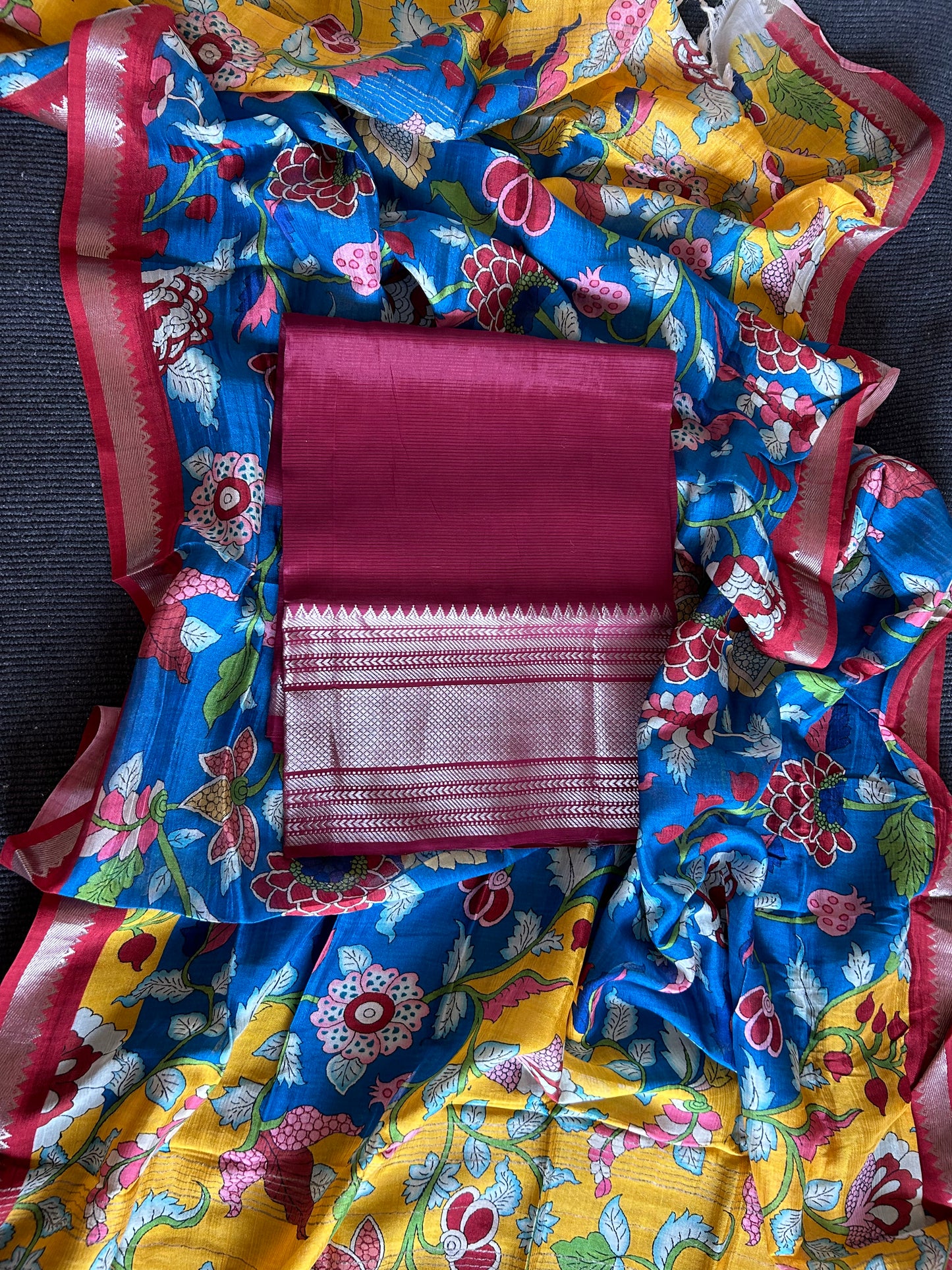 Mangalagiri Silk Cotton Dress Material