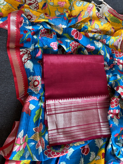 Mangalagiri Silk Cotton Dress Material