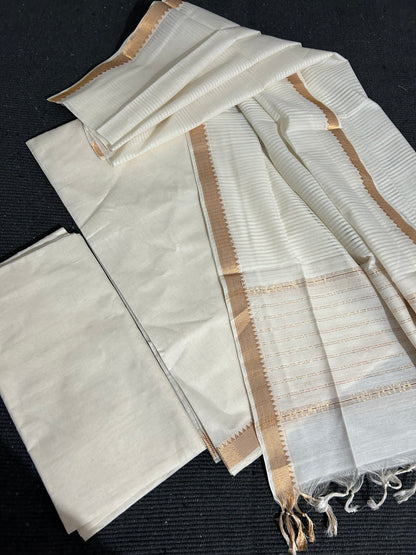 Mangalagiri Cotton Dress Material with nizaam Border