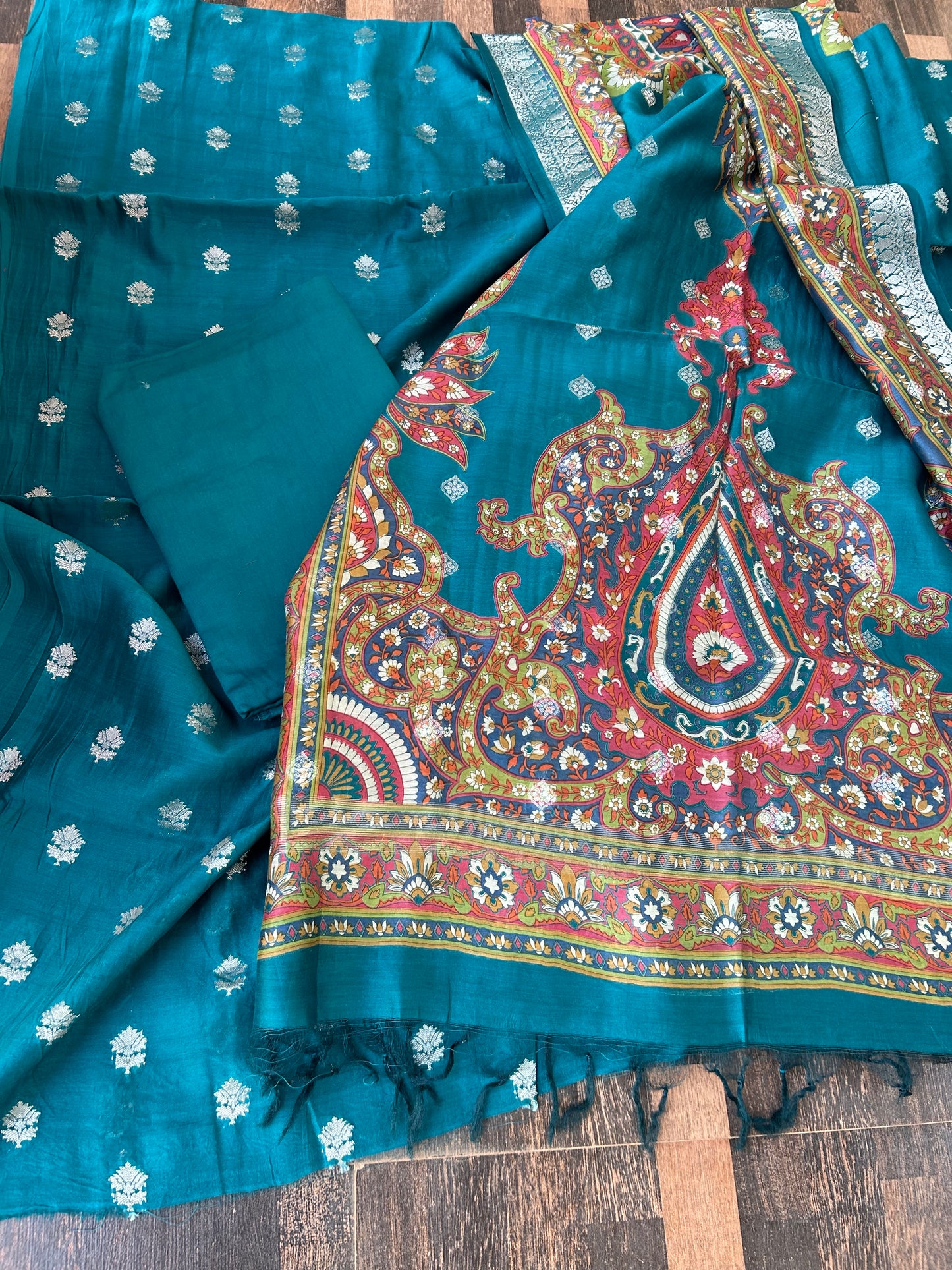 Banarasi Silk Cotton Dress Material