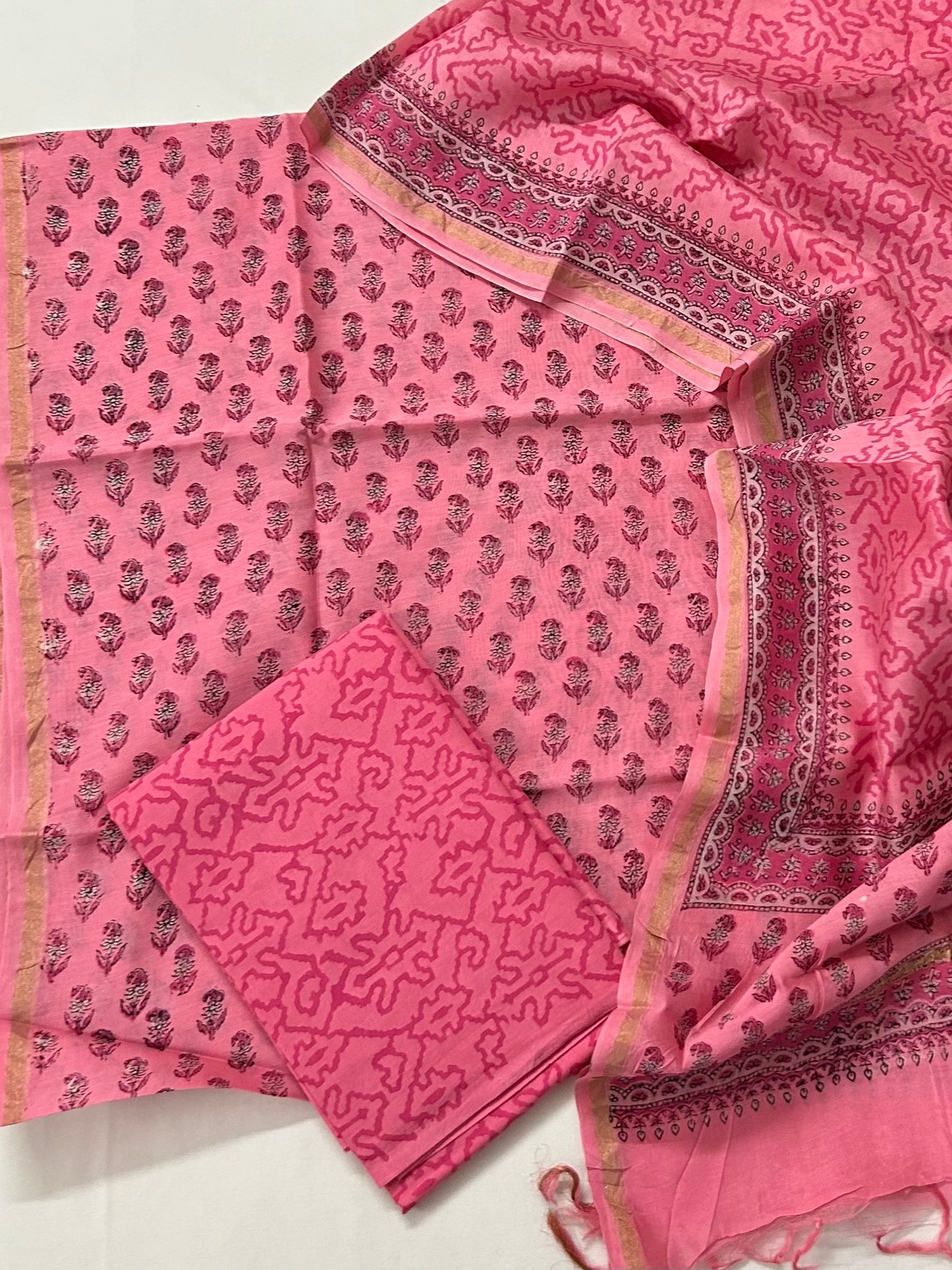 Chanderi Silk BlockPrint Dress material