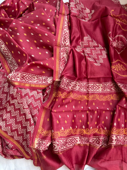 Chanderi SIlk Dress Material