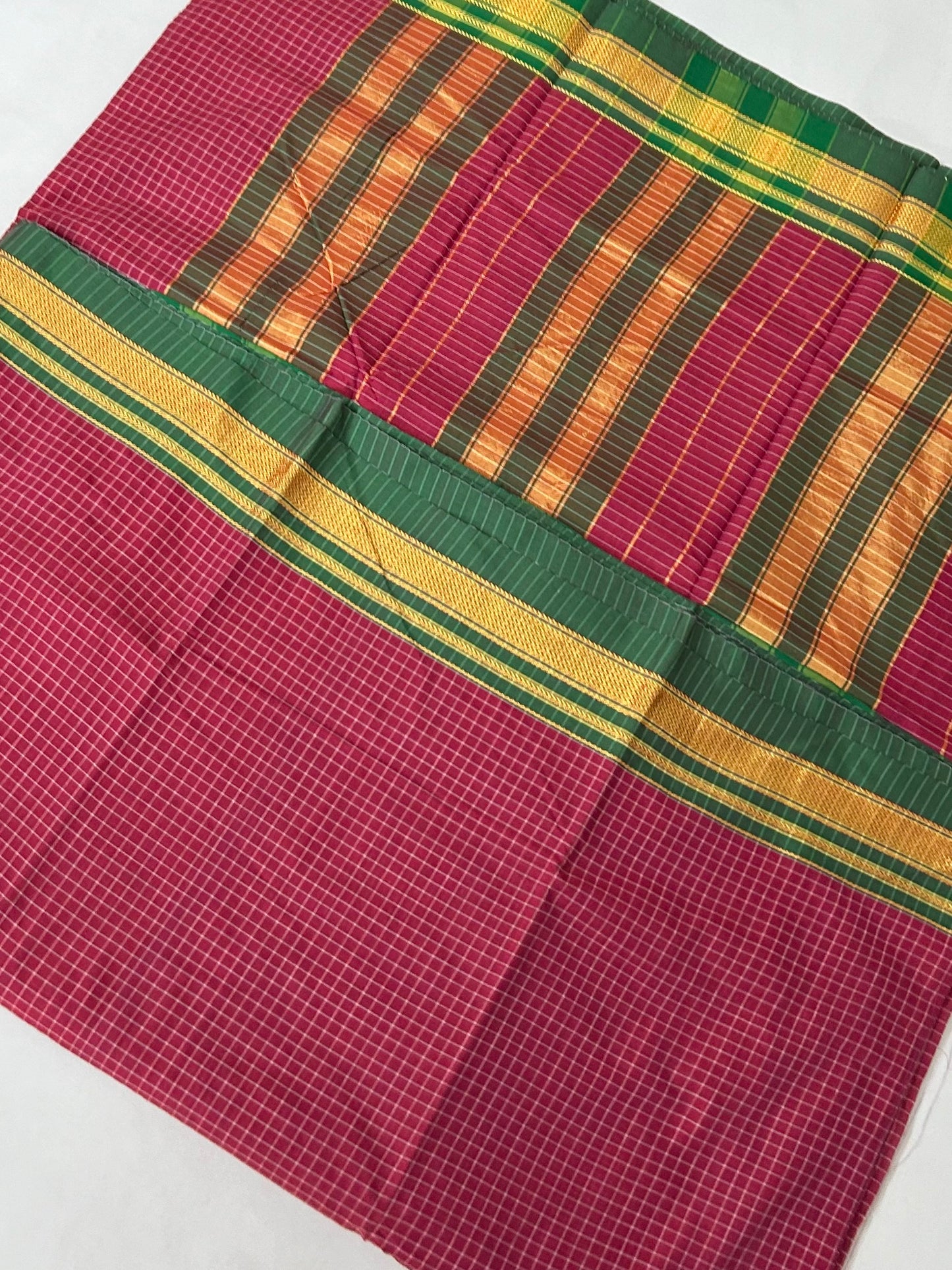 Poona Cotton Check Saree