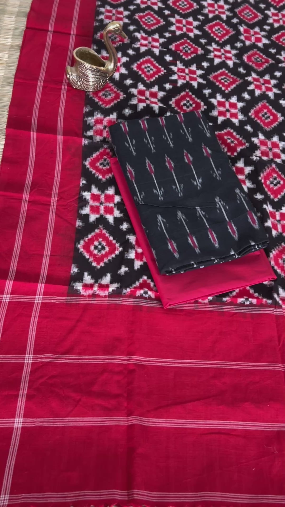 Telia Rumal Double Ikat Cotton Dress Material