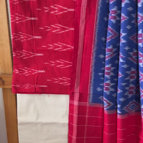 Double Ikat Cotton Dress Material