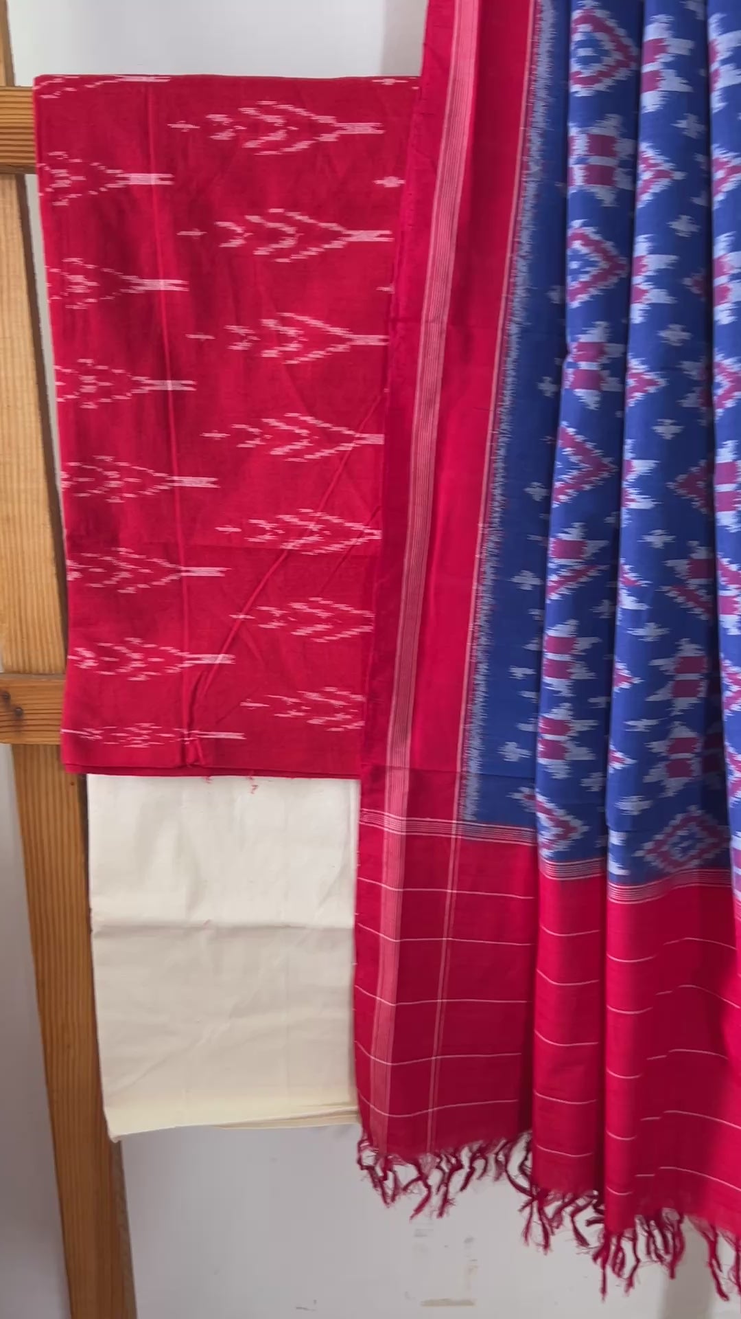 Double Ikat Cotton Dress Material