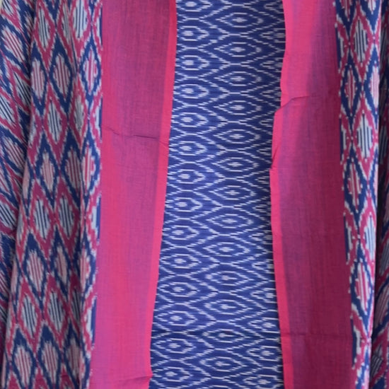 Double Ikat Mercerized Cotton Dress Material