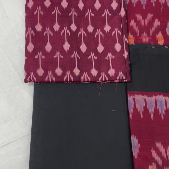 Double Ikat Mercerised Cotton Dress Material