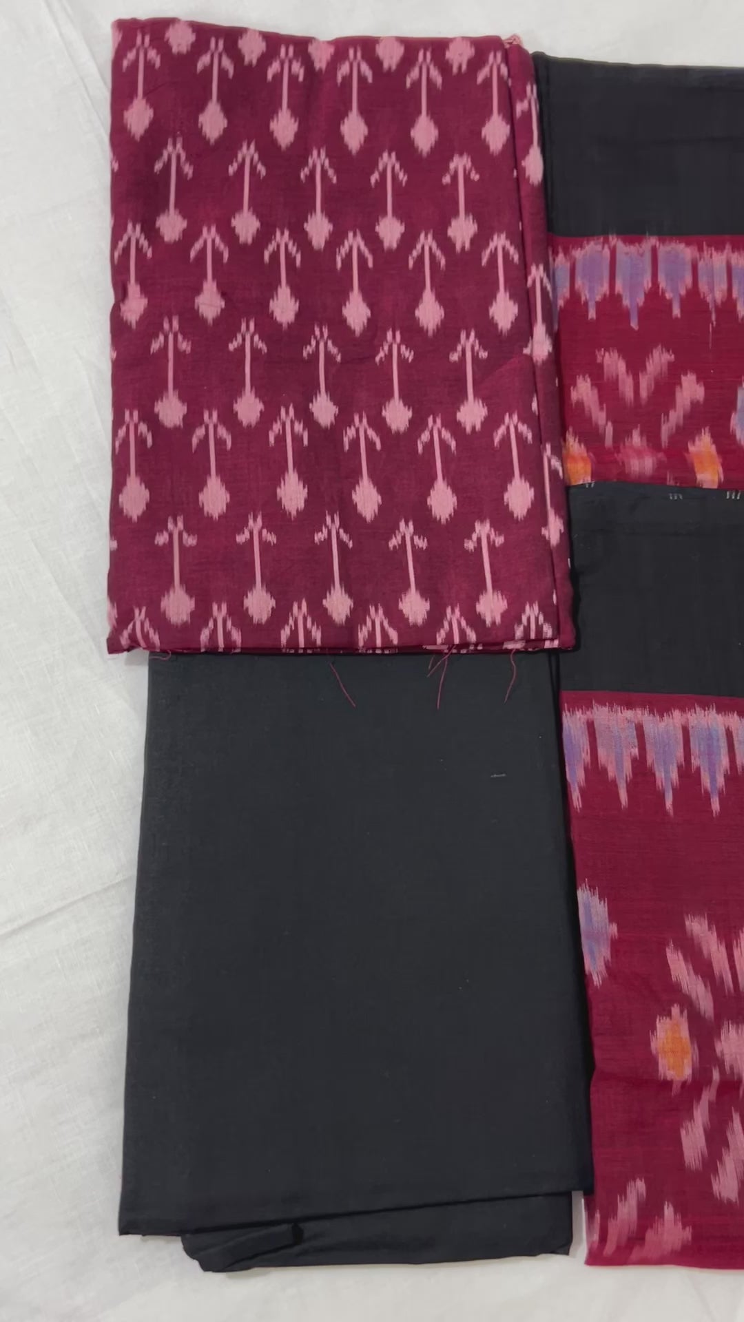 Double Ikat Mercerised Cotton Dress Material