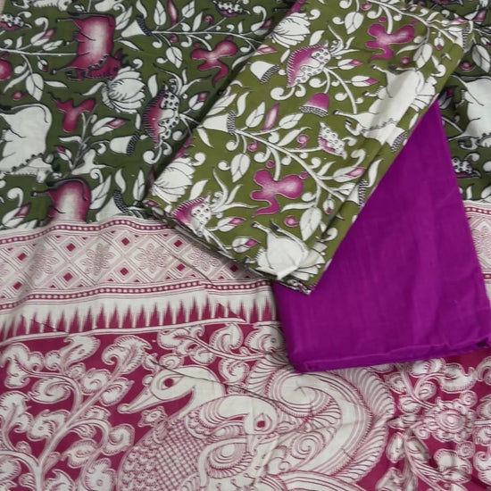 Kalamkari Cotton Dress Material