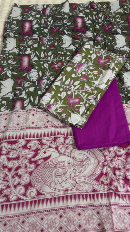 Kalamkari Cotton Dress Material