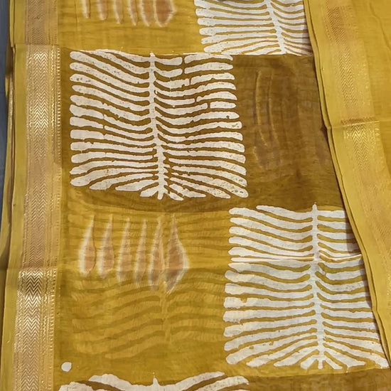 Hand Block Printed Maheshwari Silk Cotton Dress Material