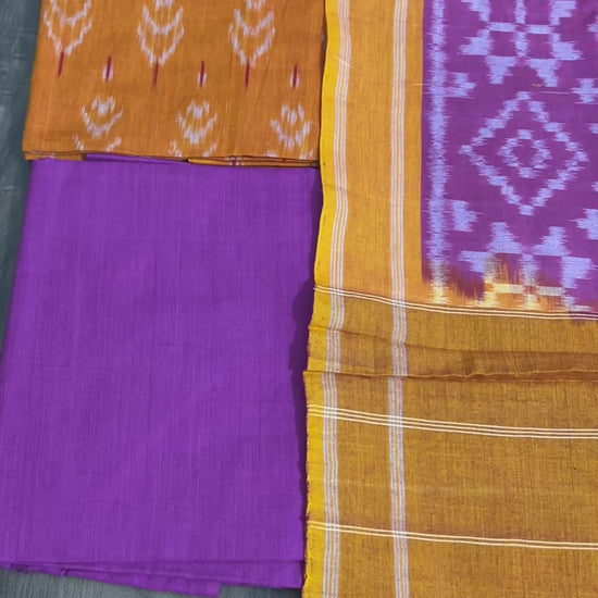 Telia Rumal Double Ikat Cotton Dress Material