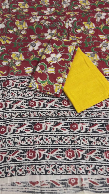 Kalamkari Cotton Dress Material