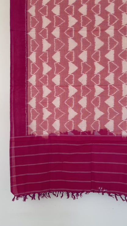 Ikat Mercerized Cotton Dupatta