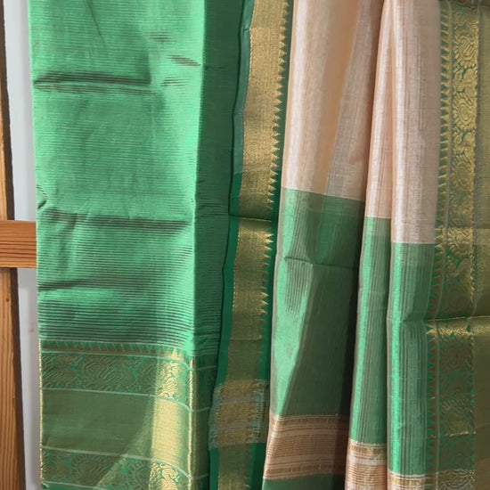 Mangalagiri Silk Dress Material with kanchi Border