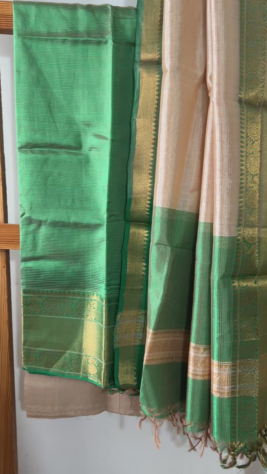 Mangalagiri Silk Dress Material with kanchi Border