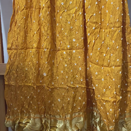 Modal Silk Bandhani Dupatta with Lagdi Patta