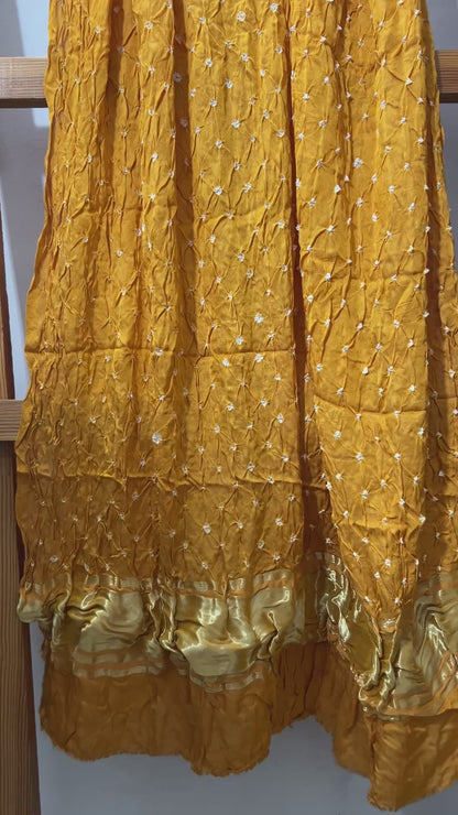 Modal Silk Bandhani Dupatta with Lagdi Patta