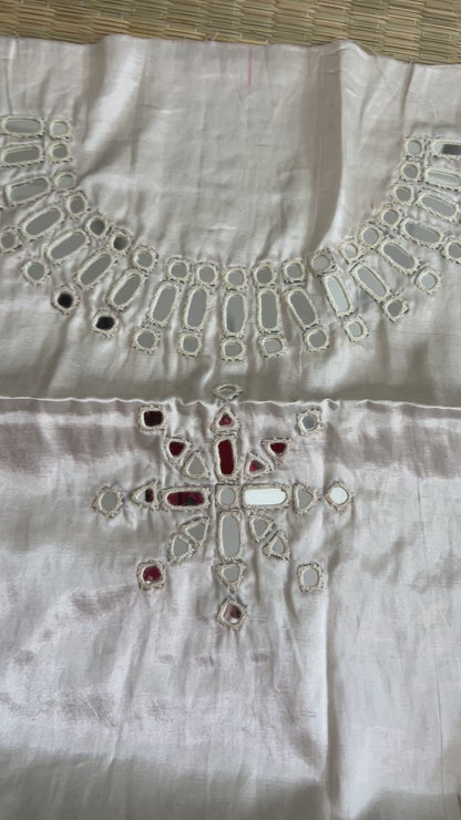 Mashroo Silk Mirror Work Blouse Piece