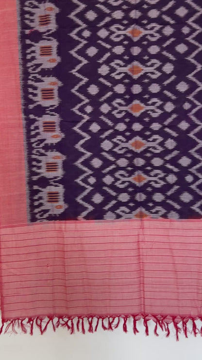 Ikat Mercerized Cotton Dupatta