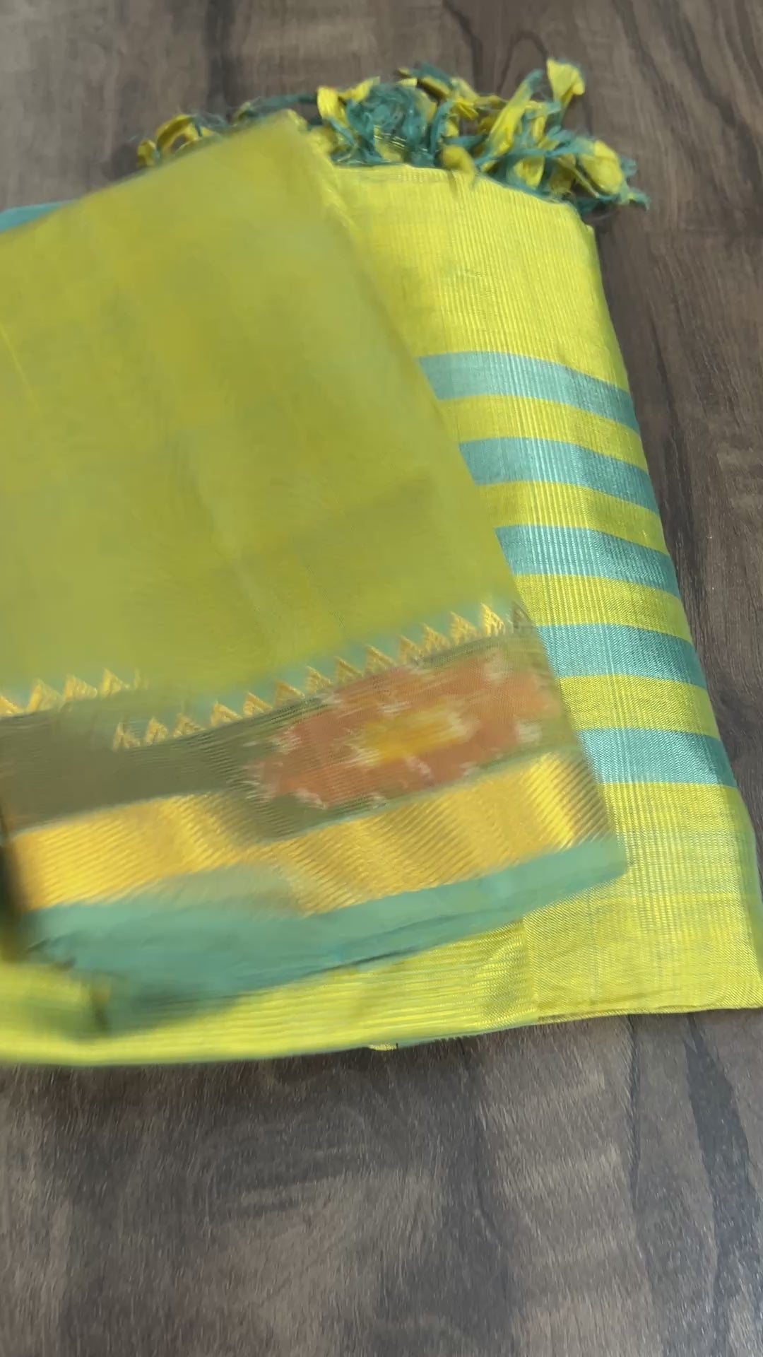 Mangalagiri Silk Dress Material with ikath Border