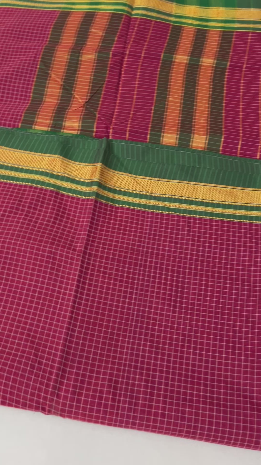 Poona Cotton Check Saree