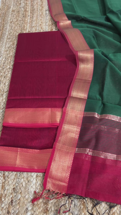 Maheshwari Silk Cotton Dress Material