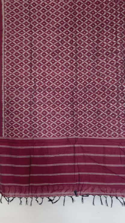 Ikat Mercerized Cotton Dupatta