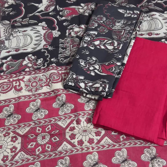 Kalamkari Cotton Dress Material