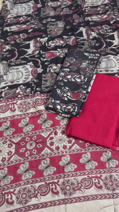 Kalamkari Cotton Dress Material