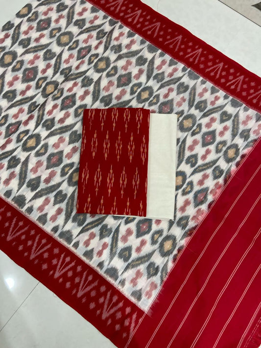 Double Ikat Cotton Dress Material