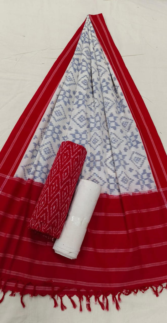 Telia Rumal Ikat Mercerised Cotton Dress Material