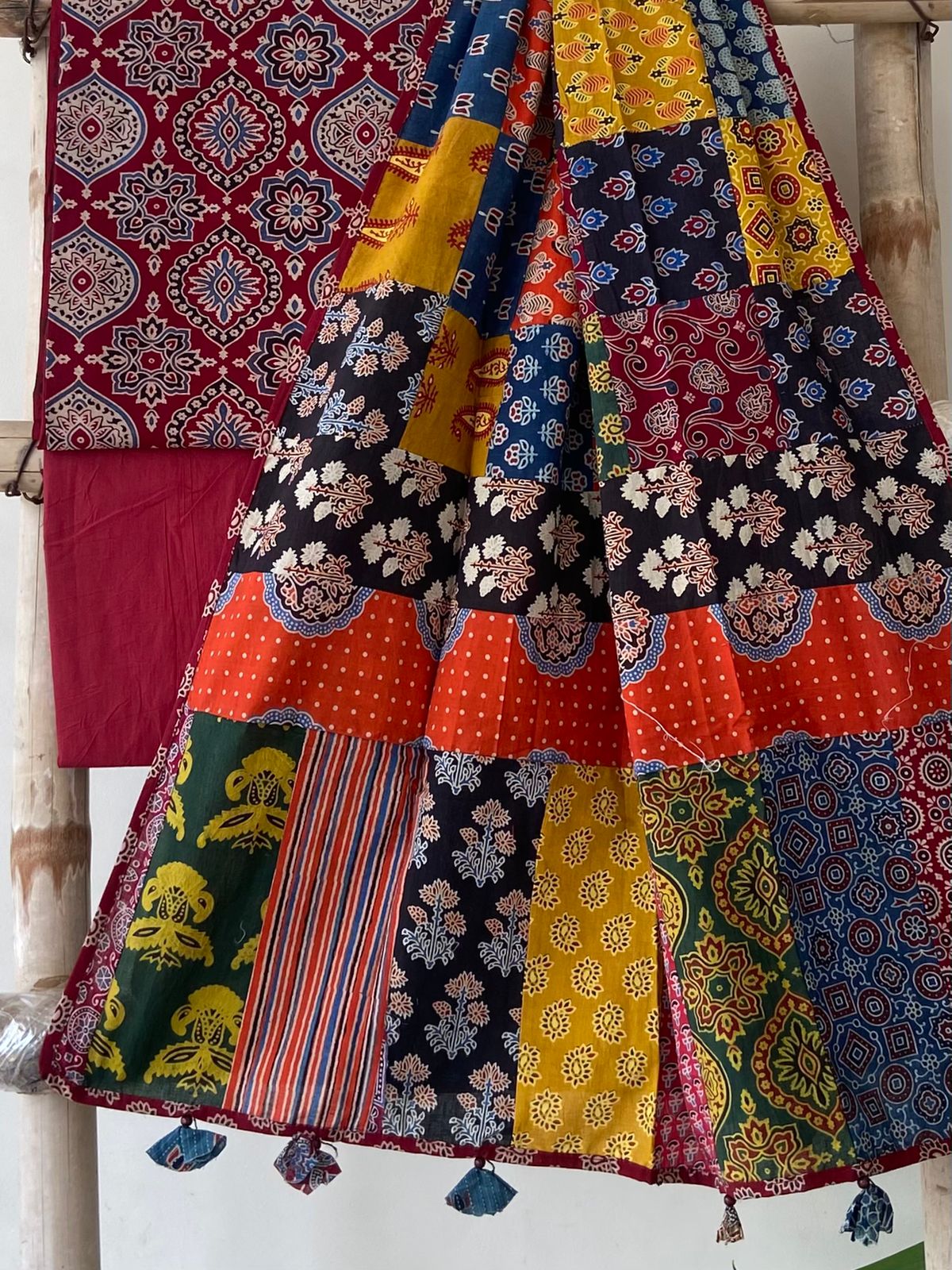 Ajrakh Cotton Dress Material