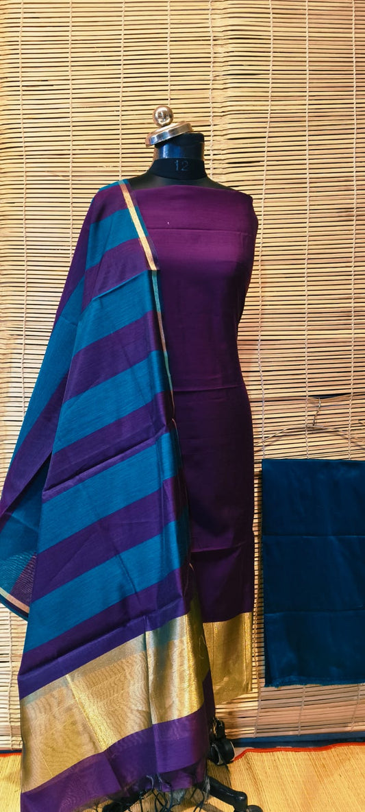 Maheshwari Silk Cotton Dress Material