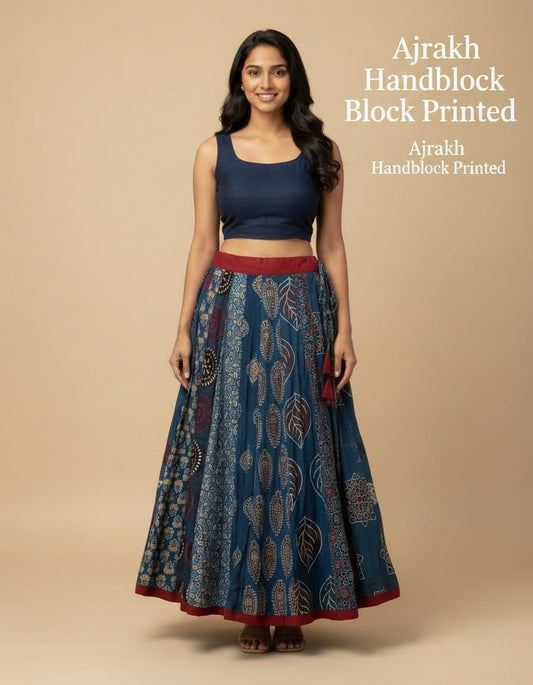 Ajrakh Cotton Skirt