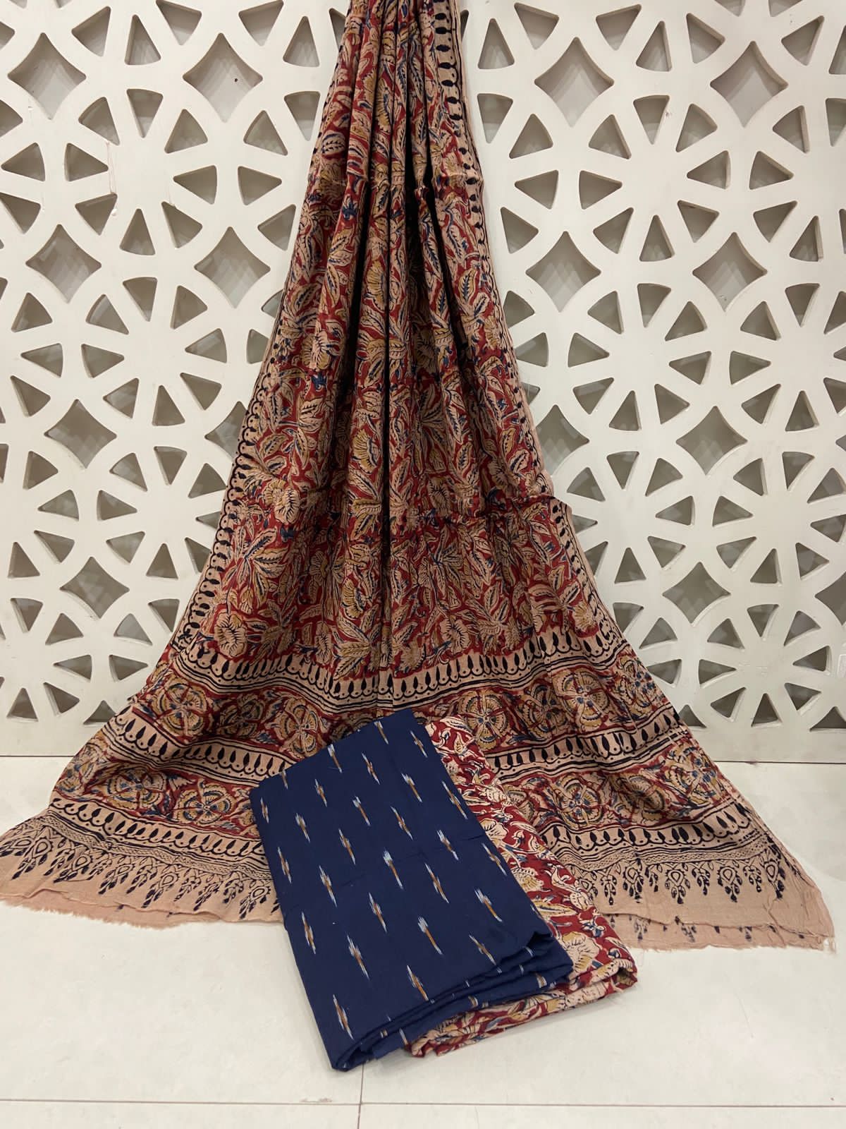 Ikat - Kalamkari Cotton Dress Material